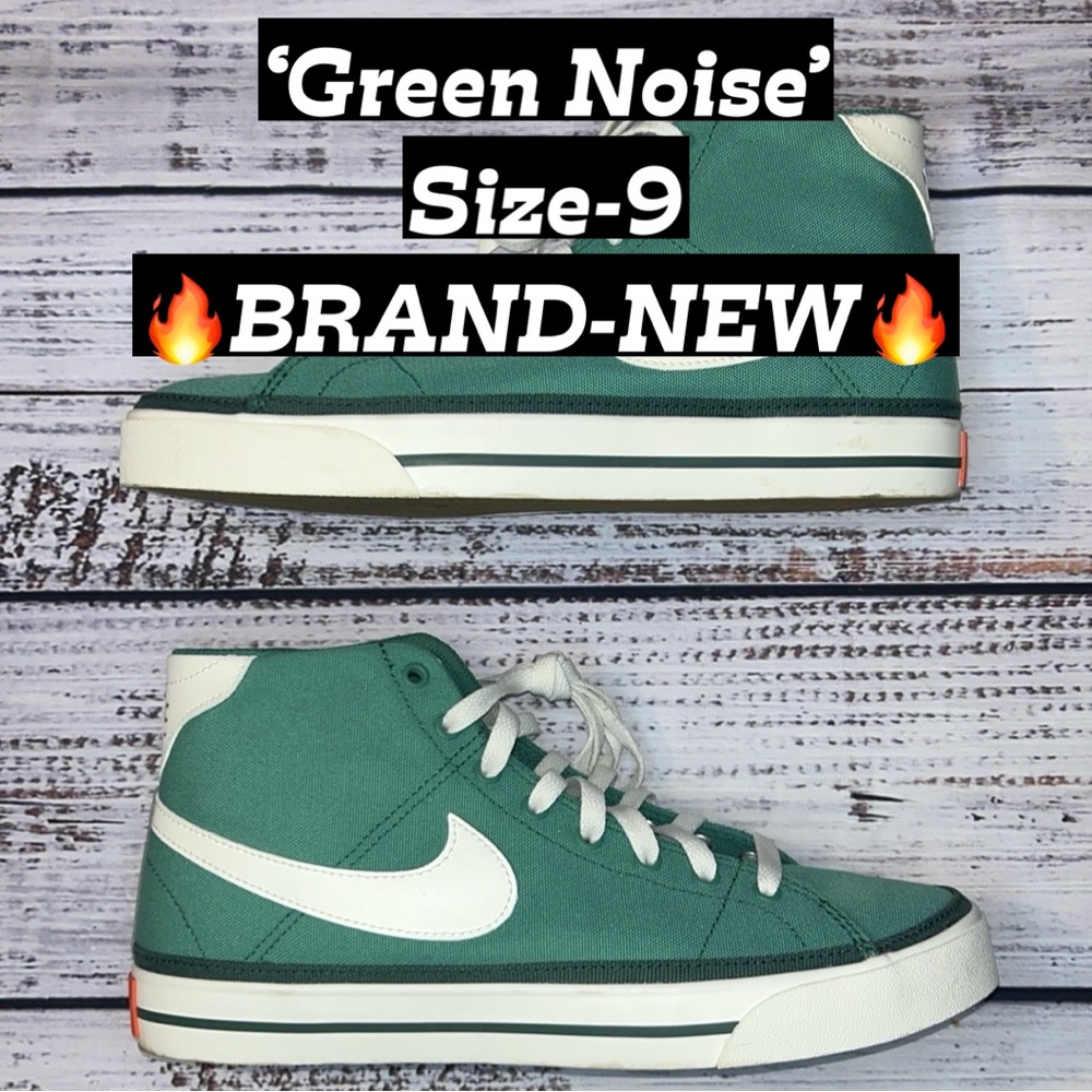 Nike Court Legacy-canvas Mid-Green Noise— Kelly green- Brand new w/Original box